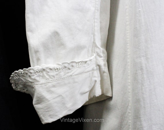 Ladies Victorian Nightgown - 1890s 1900s White Co… - image 7