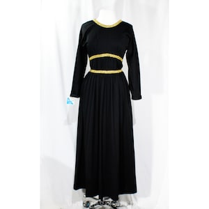 Jersey Dress Black and Gold - Etsy