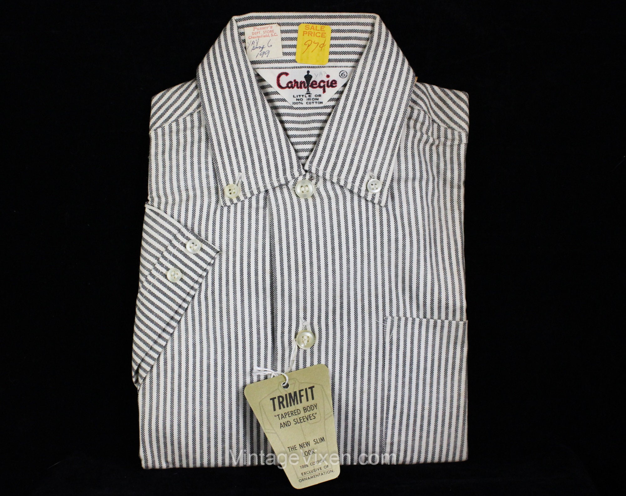 トップス 50s ELLECE stripe rayon  shirts BIG SIZE 50s ELLECE stripe rayon shirts BIG SIZE