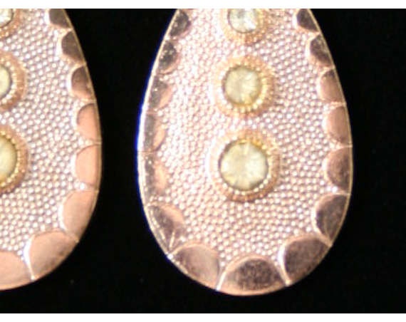 50s Rockabilly Earrings - Chic 1950s Rhinestone T… - image 2