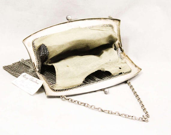 1910s Nickel Silver Purse - Authentic Antique Edw… - image 4