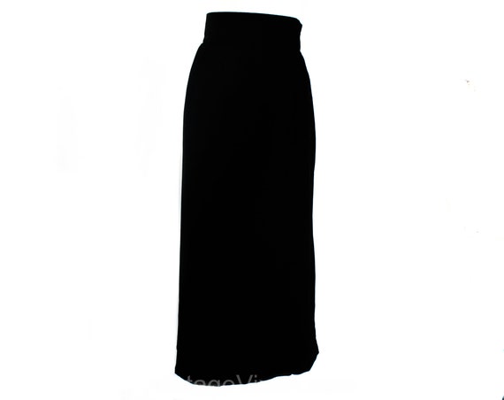 Size 10 Black Velvet Skirt - YSL Designer Formal … - image 2