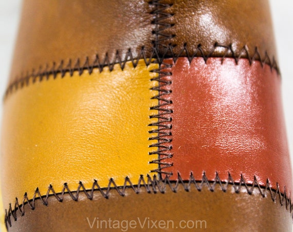Size 7.5 1970s Platform Shoes - Rust Gold & Brown… - image 3