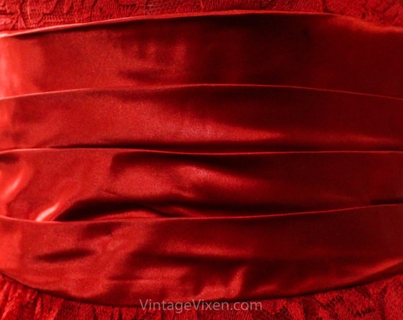 Size 4 1950s Red Party Dress - Fit & Flare Prom V… - image 5