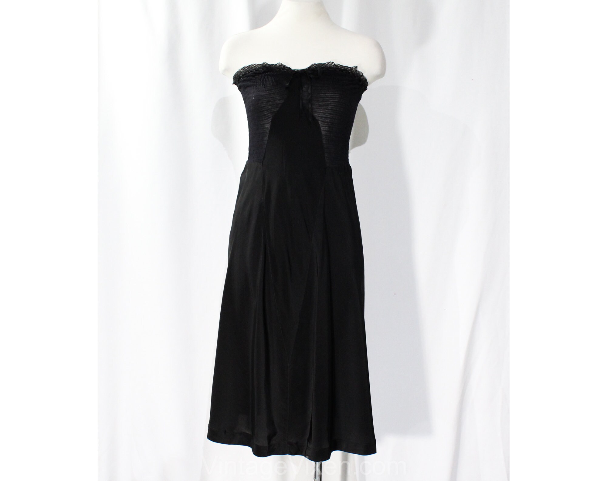 black strapless slip
