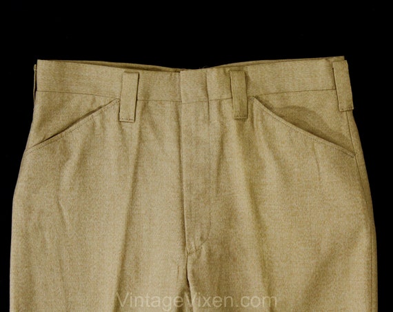 Men's Medium 60s Pants - Mod Late 1960s Khaki Bro… - image 2