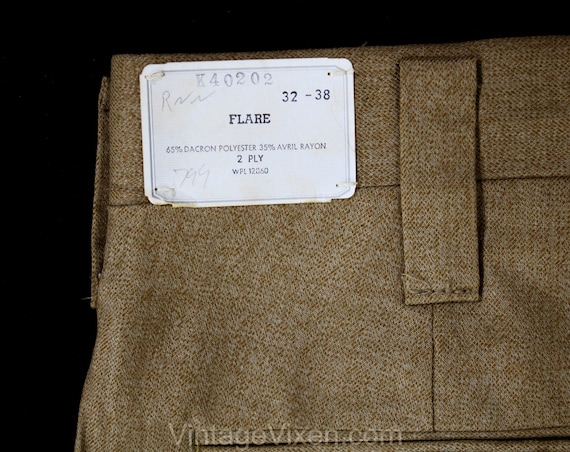 Men's Medium 60s Pants - Mod Late 1960s Khaki Bro… - image 5