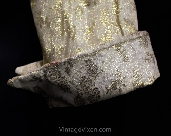 1950s Gold Lamé Jacket - Sexy 50s Metallic Glamou… - image 7