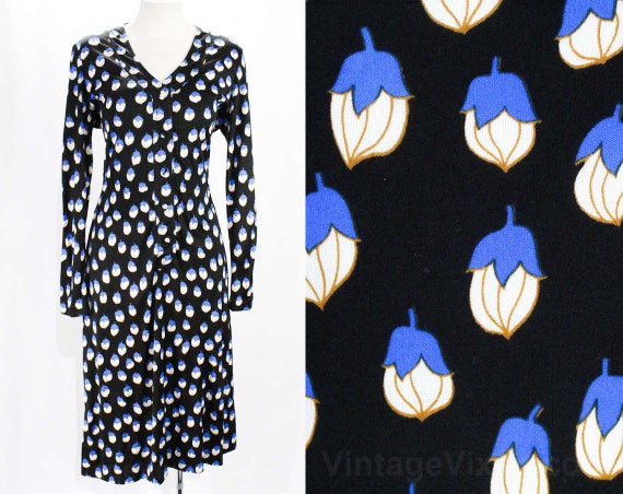 Size 10 1970s Dress - Long Sleeved 70s Shirtdress