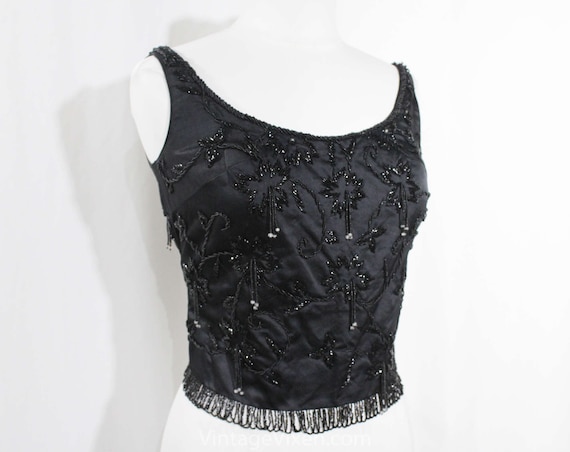 Size 10 Beaded Formal Top Marilyn Chic 50s 60s Evening Cocktail