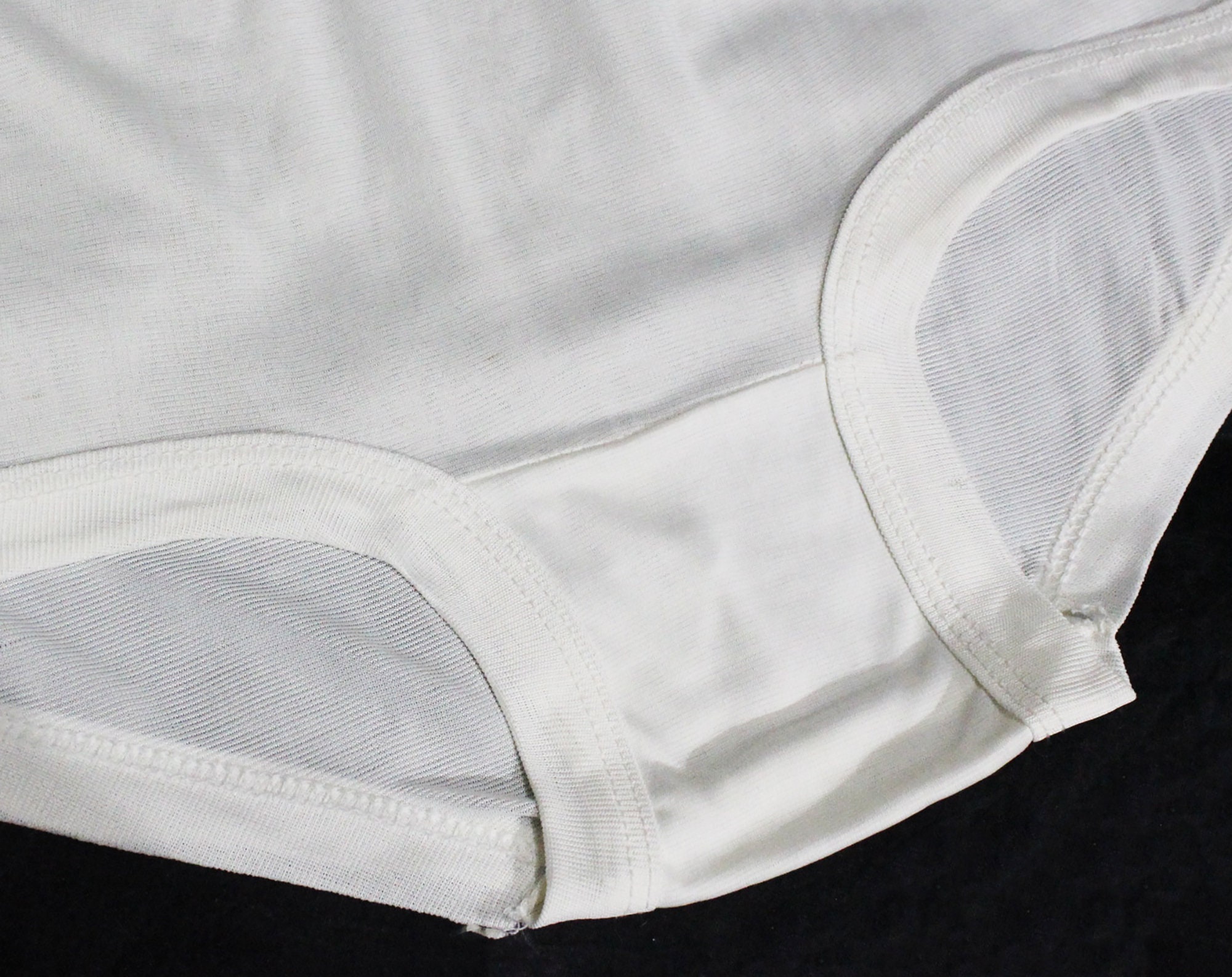 1940s Panties - Silky Sheer Offwhite Jersey Knit Panty