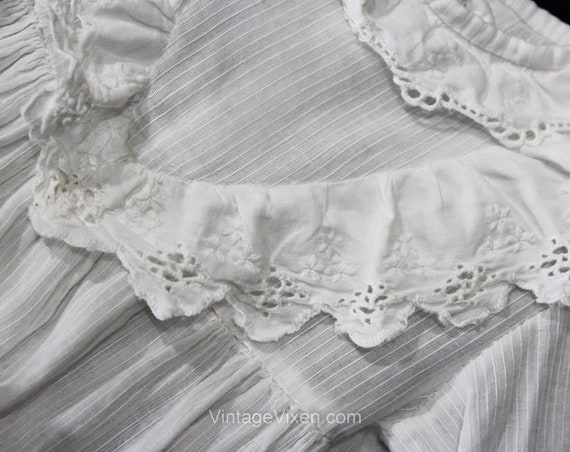 Antique Christening Gown - 1900s Victorian White … - image 5
