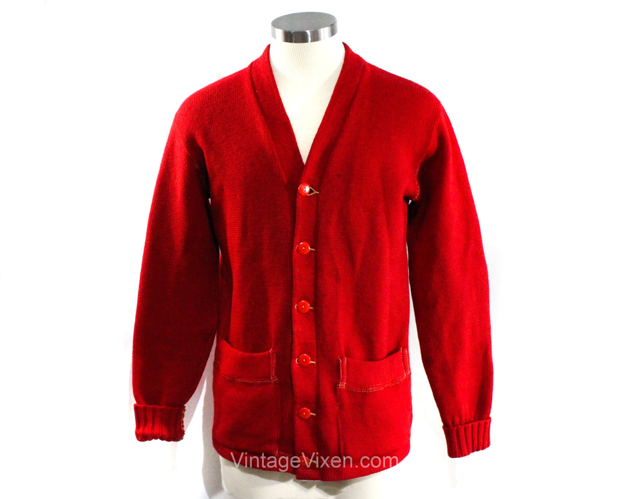 30s 40s Vintage Handmade Vneck Sweater