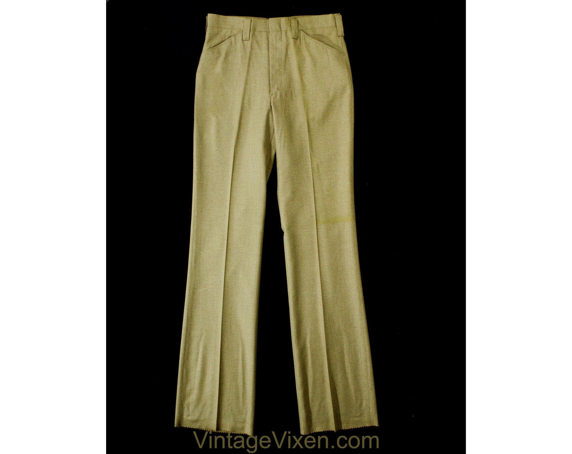Men's Small 60s Pants - Mod Late 1960s Khaki Brown Tailored Pant