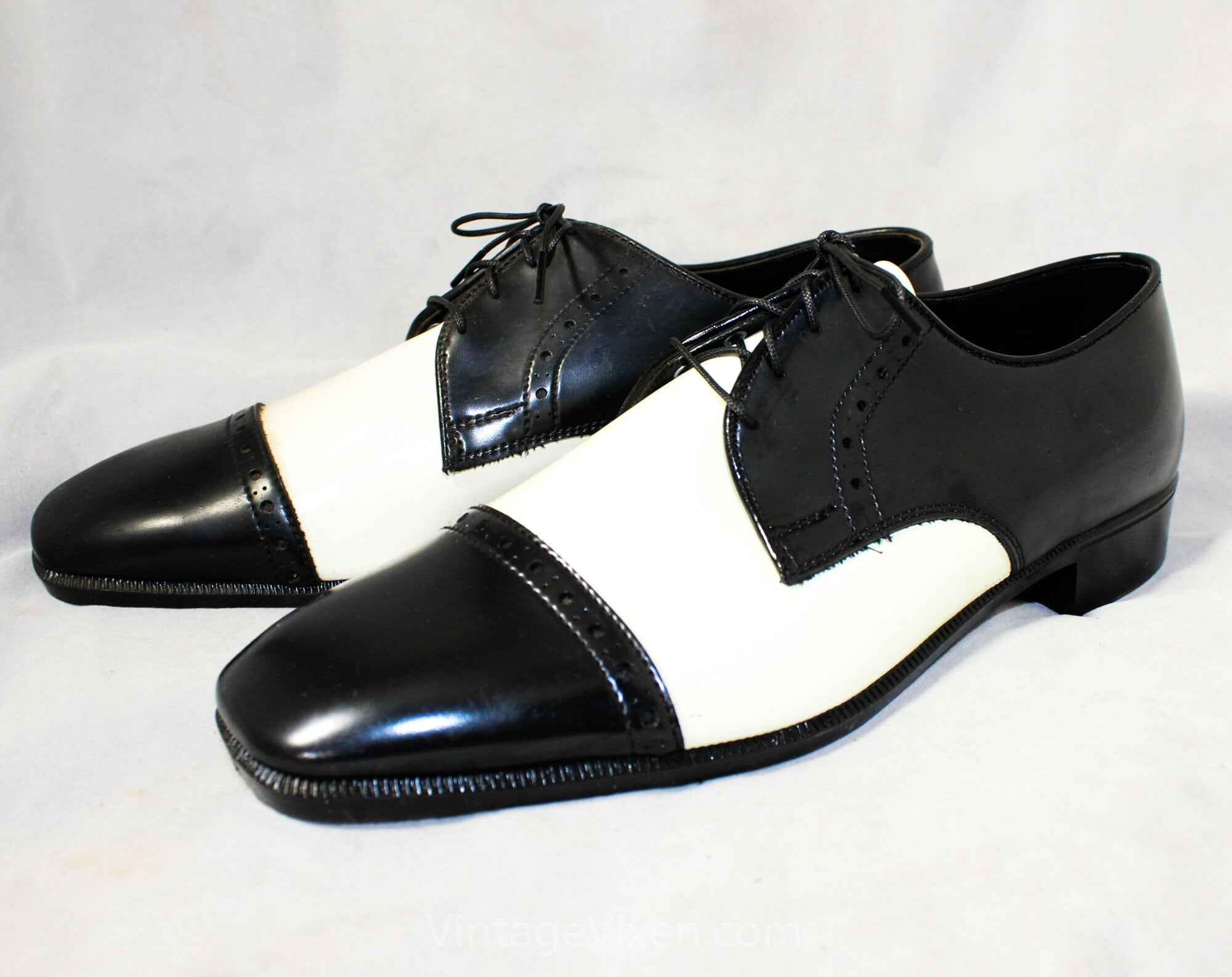 Youth Boys Black Blucher Ox Vintage Young Men Zapatos Zapatos para niño Oxford y con punto en ala Zapatos de cuero talla 6 NOS 1960's 