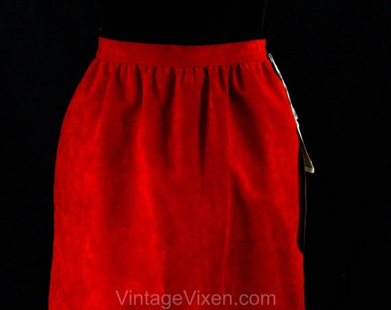 Lilli Ann Red Skirt - Small 1980s Tailored Faux S… - image 2