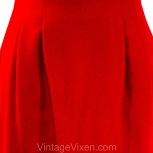 Size 6 Red Fitted Skirt 1980s Sexy Chic Wool Classic Fall Winter Career Clothes Pegged Waist 80s 90s Gorgeous Scarlet Hue Waist 25.5 image 3