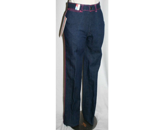 Size 2 Blue Skinny Jeans Retro 1970s 