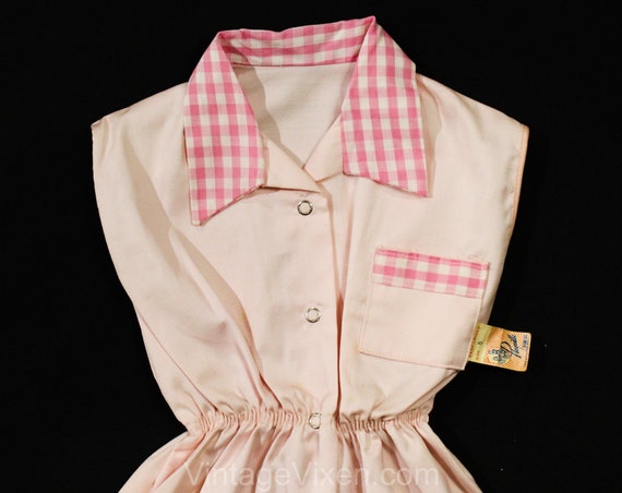 Size 4T Girl's 1950s Pink Romper - Terrific 50s R… - image 2