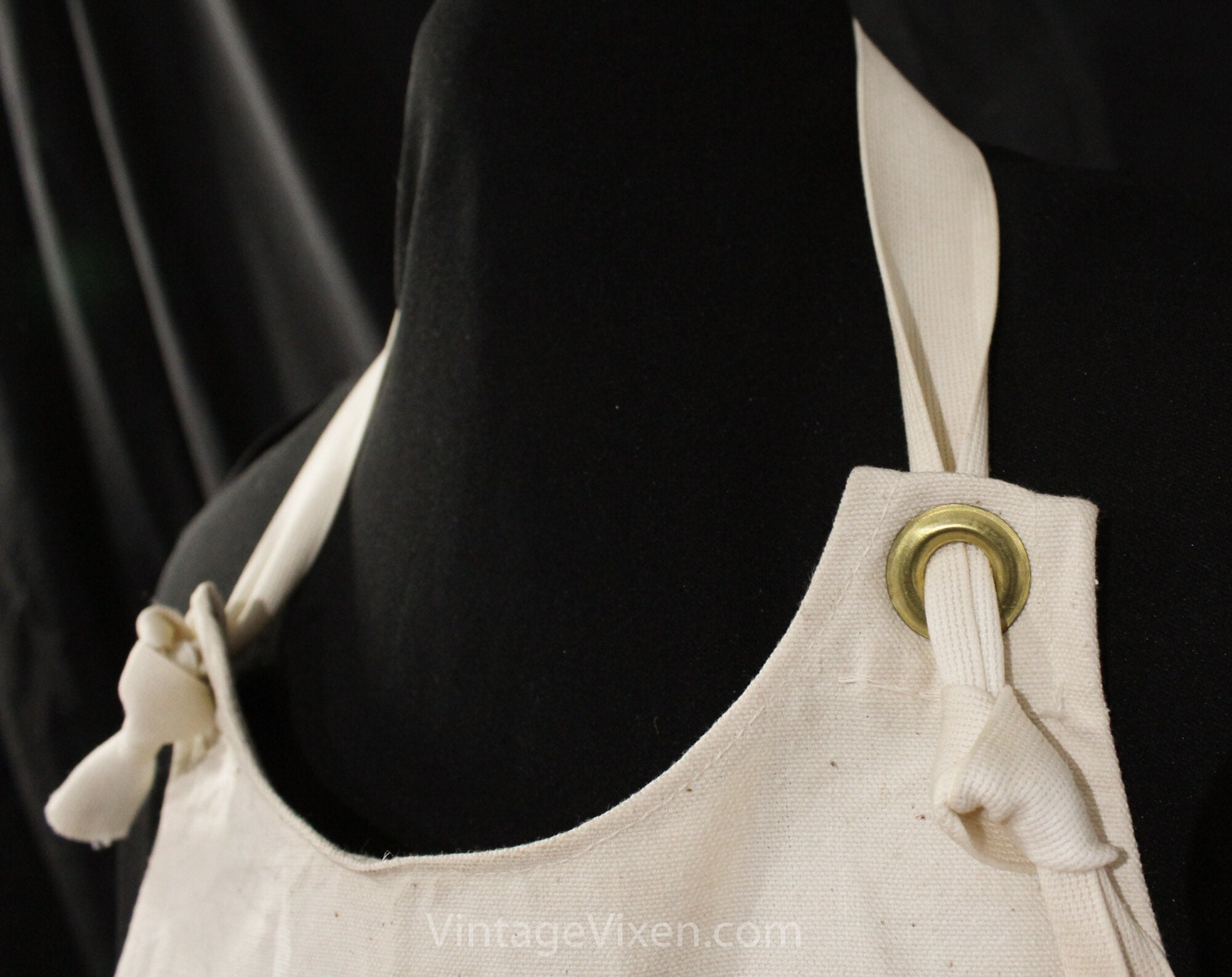 1930s Work Wear Apron - Natural Cotton Canvas by H.W. Carter