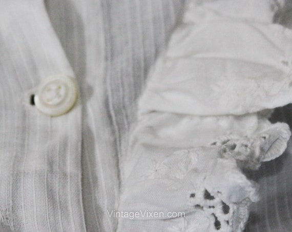 Antique Christening Gown - 1900s Victorian White … - image 8
