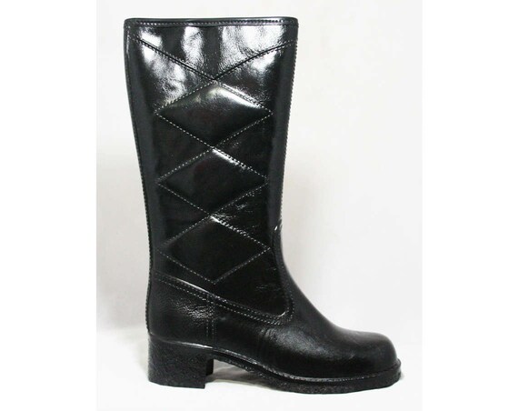 Botas impermeables negras Talla sin usar 6 Zapatos negros de | Etsy México