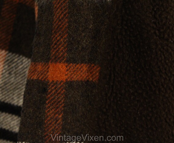 Men's 1960s Jacket - Brown Plaid Jacket - Working… - image 8