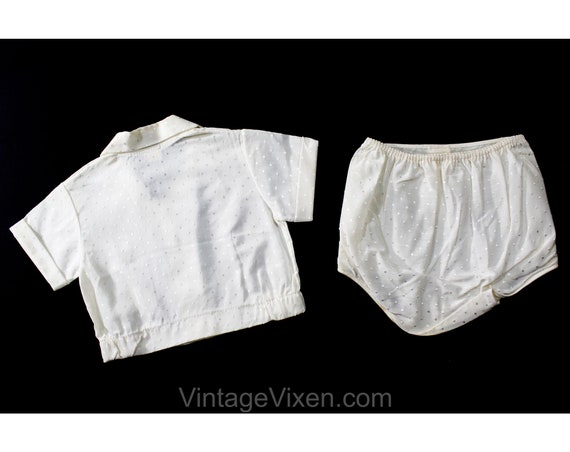 Toddler's 50s Outfit - White Rayon 1950s Short Se… - image 6
