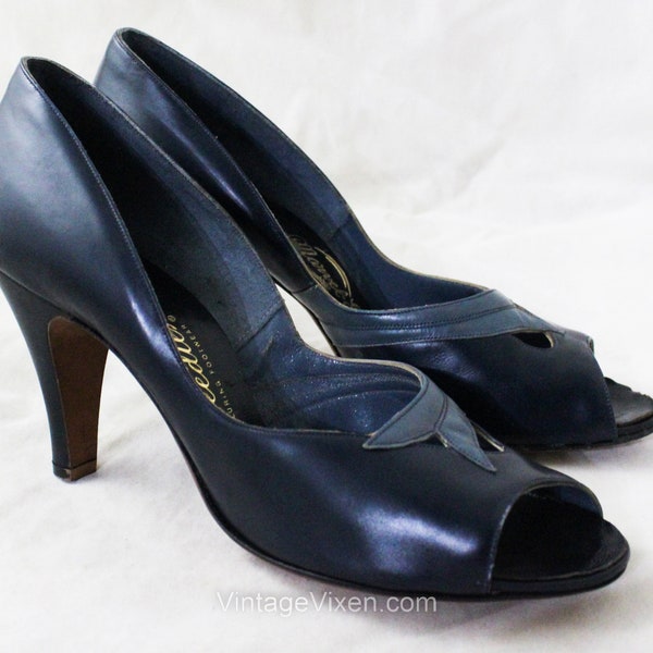 navy 3 inch heels