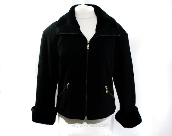 Women Oversized Black Leather Bomber Jacket Vintage 90s