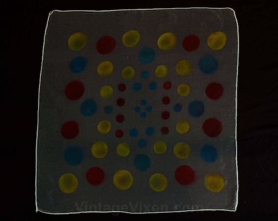 1960s Mod Sheer Scarf - Like Polka Dots on Frosty… - image 1