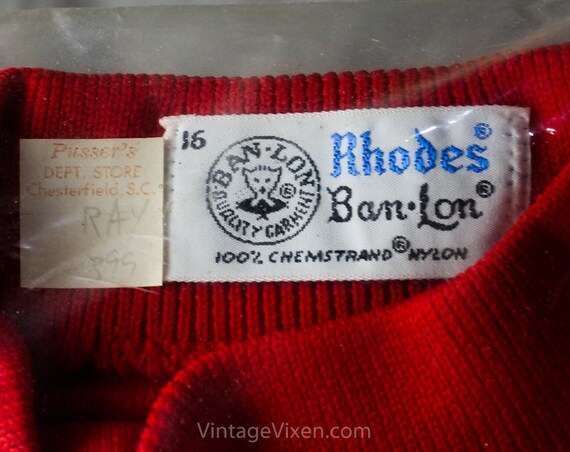 Size 16 1960s Boy's Red Shirt - Teen's 60s Short … - image 3