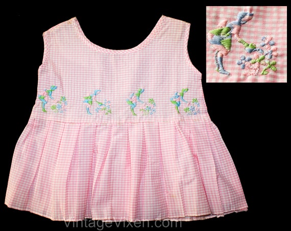 3T Girls 1950s Pink Gingham Dress - Charming Todd… - image 1