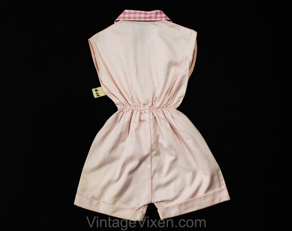 Size 4T Girl's 1950s Pink Romper - Terrific 50s R… - image 6