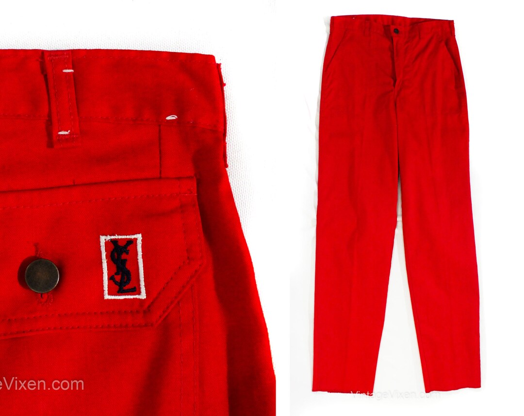 パンツ SAINT LAURENT TIZIANO RED COTTON PANT il_1080xN.4297935188_k53p.jpg