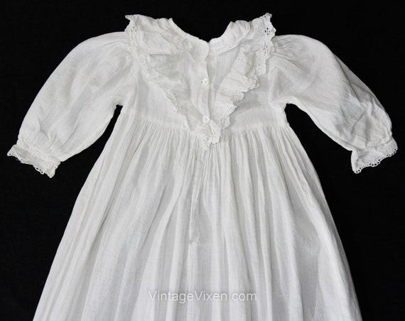 Antique Christening Gown - 1900s Victorian White … - image 9