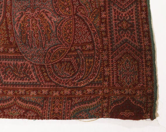 XL Victorian Paisley Shawl - Antique Wool Kashmir… - image 5