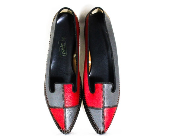 Size 9 Mod 1960s Patchwork Leather Pumps - Unworn