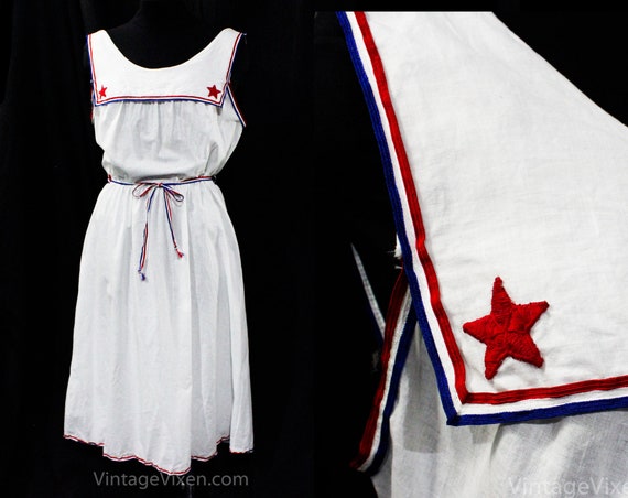 4th of July Dress - 19400s USO Pin Up Girl - Larg… - image 1