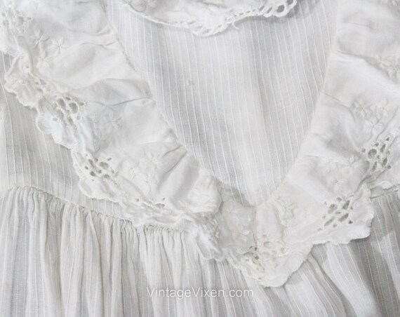 Antique Christening Gown - 1900s Victorian White … - image 3