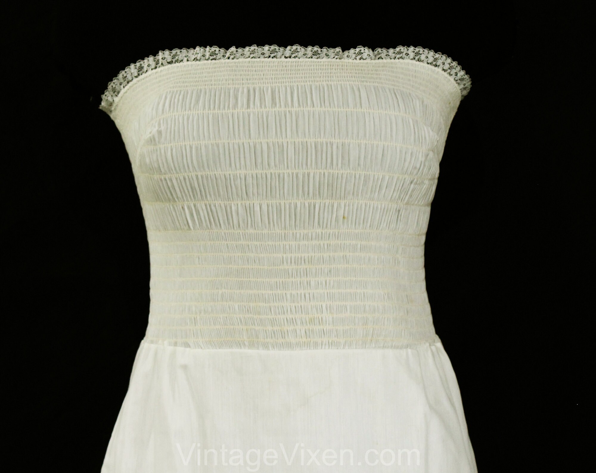 white strapless slip