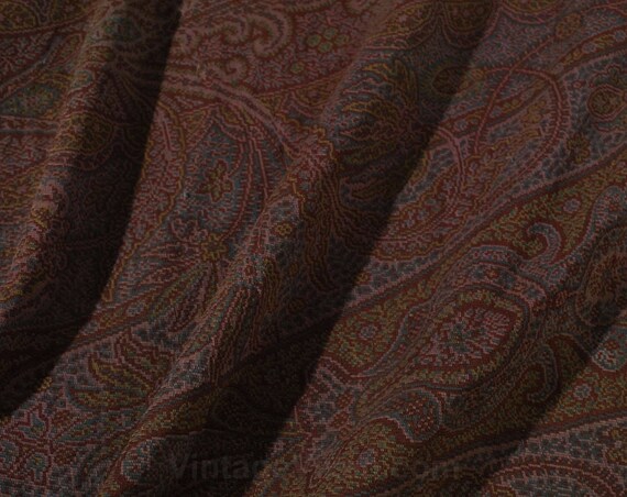 XL Victorian Paisley Shawl - Antique Wool Kashmir… - image 6