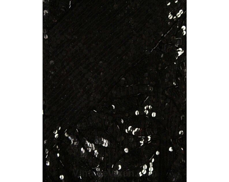 Bias Cut Flirty Flare Skirt Criss Cross Back Neckline NWT Deadstock Size 8 Black Cocktail Dress 1990s Black Beads Sequins /& Silk