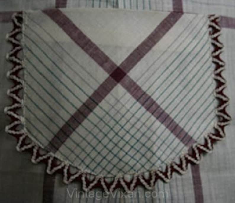 Child/'s or Size 0 Adult Apron 30s Depression Era FINAL SALE XXS Rustic Burgundy Plaid 1930s Apron with Rick-Rack Mint Condition