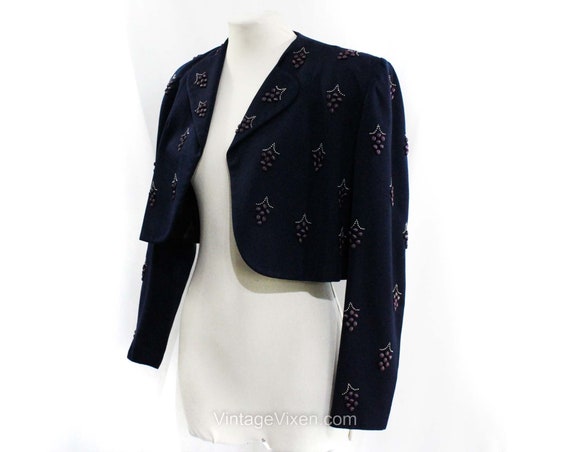 1940s Gabardine Suit - Navy Wool Exceptional 40s … - image 3