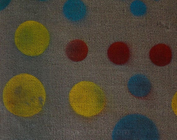 1960s Mod Sheer Scarf - Like Polka Dots on Frosty… - image 5
