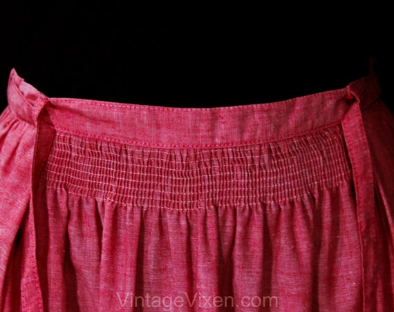 Red Peasant Skirt by Narducci - Casual 1970s Full… - image 3