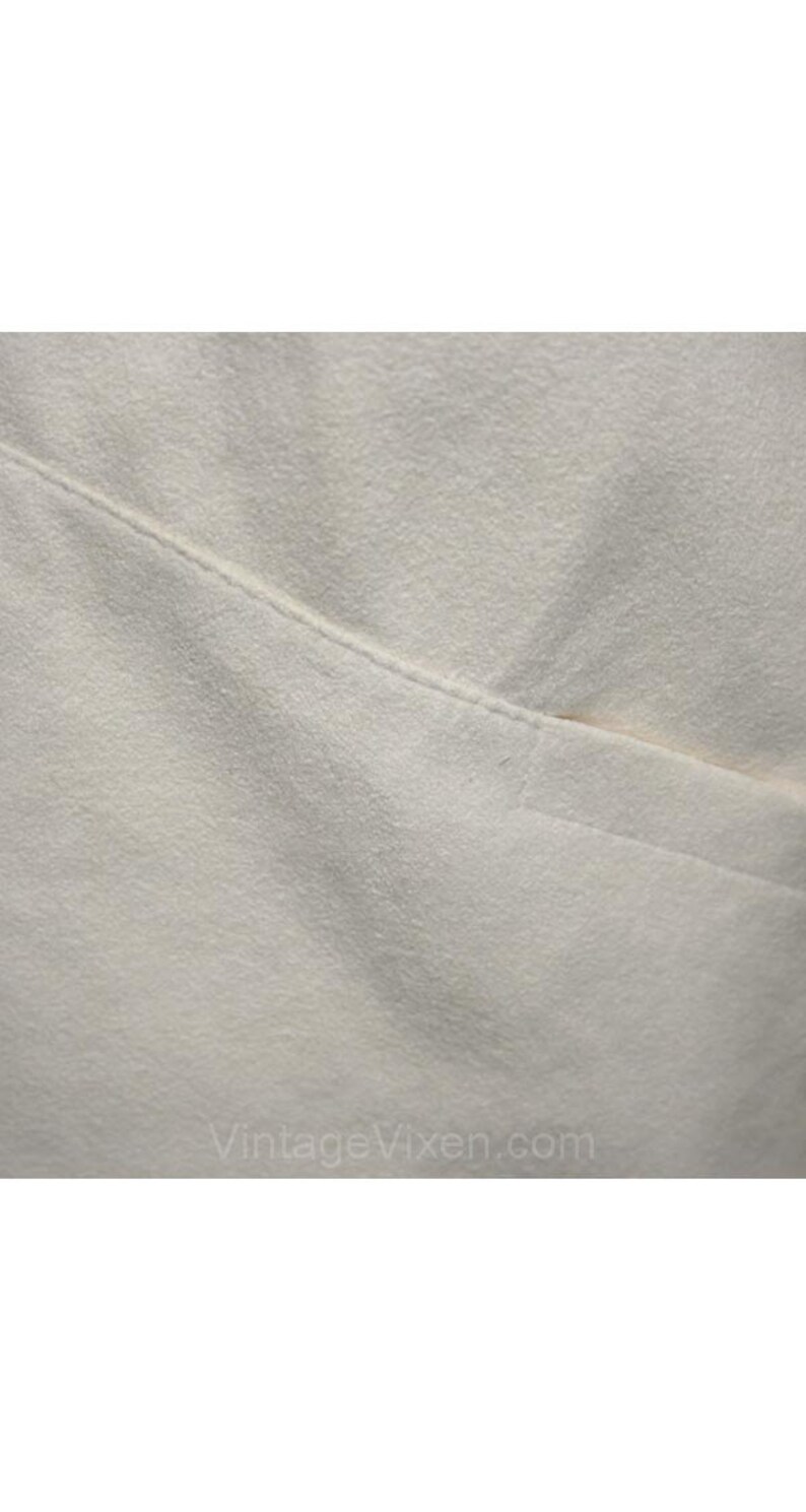 Bust 38 Hip 36 28586 Mod 1970s Ultra-Suede Open Front Jacket Size 6 Ivory Jacket Designer Samuel Robert Small Modernist Blazer