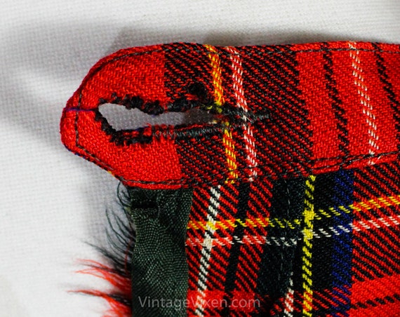 Size 8 1950s Tartan Plaid Suit - Red Forest Green… - image 9