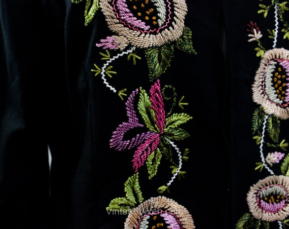 Vintage Floral-Pattern Purple & Black Jacket - XL main image 0